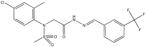 N-(4-chloro-2-methylphenyl)-N-(2-oxo-2-{2-[3-(trifluoromethyl)benzylidene]hydrazino}ethyl)methanesulfonamide|