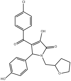 4-(4-chlorobenzoyl)-3-hydroxy-5-(4-hydroxyphenyl)-1-(tetrahydro-2-furanylmethyl)-1,5-dihydro-2H-pyrrol-2-one|