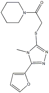 5-(2-furyl)-4-methyl-4H-1,2,4-triazol-3-yl 2-oxo-2-(1-piperidinyl)ethyl sulfide,498550-80-4,结构式