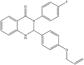 2-[4-(allyloxy)phenyl]-3-(4-fluorophenyl)-2,3-dihydro-4(1H)-quinazolinone Struktur