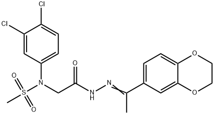 N-(3,4-dichlorophenyl)-N-(2-{2-[1-(2,3-dihydro-1,4-benzodioxin-6-yl)ethylidene]hydrazino}-2-oxoethyl)methanesulfonamide|