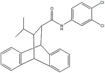 N-(3,4-dichlorophenyl)-16-isopropyltetracyclo[6.6.2.0~2,7~.0~9,14~]hexadeca-2,4,6,9,11,13-hexaene-15-carboxamide Structure