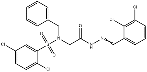 N-benzyl-2,5-dichloro-N-{2-[2-(2,3-dichlorobenzylidene)hydrazino]-2-oxoethyl}benzenesulfonamide Structure