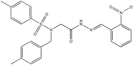 N-[2-(2-{2-nitrobenzylidene}hydrazino)-2-oxoethyl]-4-methyl-N-(4-methylbenzyl)benzenesulfonamide Struktur