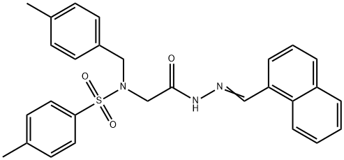 4-methyl-N-(4-methylbenzyl)-N-{2-[2-(1-naphthylmethylene)hydrazino]-2-oxoethyl}benzenesulfonamide Struktur