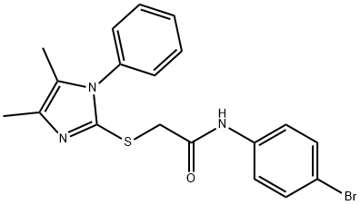 N-(4-bromophenyl)-2-[(4,5-dimethyl-1-phenyl-1H-imidazol-2-yl)sulfanyl]acetamide Structure