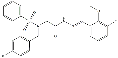 N-(4-bromobenzyl)-N-{2-[2-(2,3-dimethoxybenzylidene)hydrazino]-2-oxoethyl}benzenesulfonamide Structure