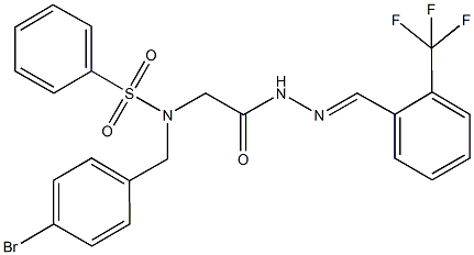 N-(4-bromobenzyl)-N-(2-oxo-2-{2-[2-(trifluoromethyl)benzylidene]hydrazino}ethyl)benzenesulfonamide Structure