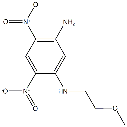 N~1~-(2-methoxyethyl)-4,6-dinitro-1,3-benzenediamine 化学構造式