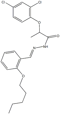 2-(2,4-dichlorophenoxy)-N'-[2-(pentyloxy)benzylidene]propanohydrazide Structure