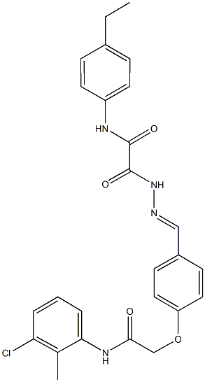 2-(2-{4-[2-(3-chloro-2-methylanilino)-2-oxoethoxy]benzylidene}hydrazino)-N-(4-ethylphenyl)-2-oxoacetamide|