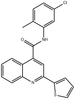 N-(5-chloro-2-methylphenyl)-2-(2-thienyl)-4-quinolinecarboxamide,498570-45-9,结构式