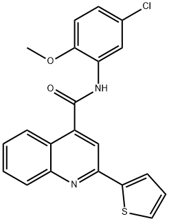 N-(5-chloro-2-methoxyphenyl)-2-(2-thienyl)-4-quinolinecarboxamide Structure