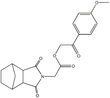 2-(4-methoxyphenyl)-2-oxoethyl (3,5-dioxo-4-azatricyclo[5.2.1.0~2,6~]dec-4-yl)acetate,499100-44-6,结构式