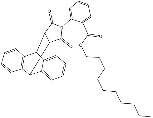 decyl 2-(16,18-dioxo-17-azapentacyclo[6.6.5.0~2,7~.0~9,14~.0~15,19~]nonadeca-2,4,6,9,11,13-hexaen-17-yl)benzoate Structure