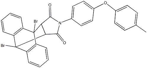 1,8-dibromo-17-[4-(4-methylphenoxy)phenyl]-17-azapentacyclo[6.6.5.0~2,7~.0~9,14~.0~15,19~]nonadeca-2,4,6,9,11,13-hexaene-16,18-dione 结构式