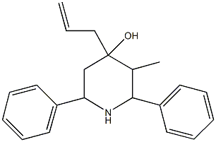 4-allyl-3-methyl-2,6-diphenyl-4-piperidinol Struktur