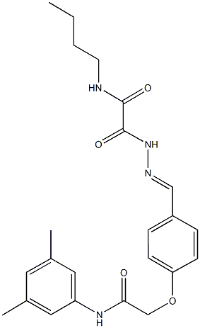 N-butyl-2-(2-{4-[2-(3,5-dimethylanilino)-2-oxoethoxy]benzylidene}hydrazino)-2-oxoacetamide|