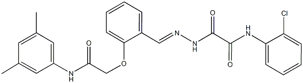 N-(2-chlorophenyl)-2-(2-{2-[2-(3,5-dimethylanilino)-2-oxoethoxy]benzylidene}hydrazino)-2-oxoacetamide Structure