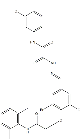 499110-58-6 2-(2-{3-bromo-4-[2-(2,6-dimethylanilino)-2-oxoethoxy]-5-methoxybenzylidene}hydrazino)-N-(3-methoxyphenyl)-2-oxoacetamide