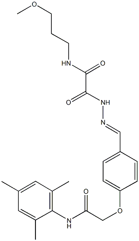 2-(2-{4-[2-(mesitylamino)-2-oxoethoxy]benzylidene}hydrazino)-N-(3-methoxypropyl)-2-oxoacetamide,499110-70-2,结构式