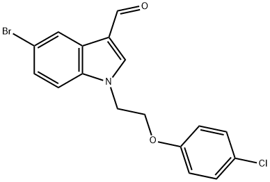 5-bromo-1-[2-(4-chlorophenoxy)ethyl]-1H-indole-3-carbaldehyde Structure