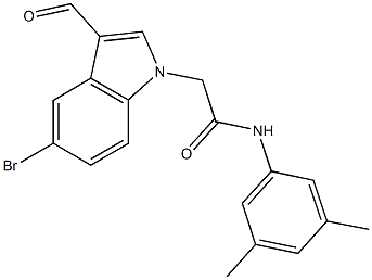 2-(5-bromo-3-formyl-1H-indol-1-yl)-N-(3,5-dimethylphenyl)acetamide,499111-60-3,结构式