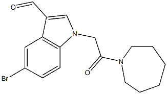 1-[2-(1-azepanyl)-2-oxoethyl]-5-bromo-1H-indole-3-carbaldehyde Structure