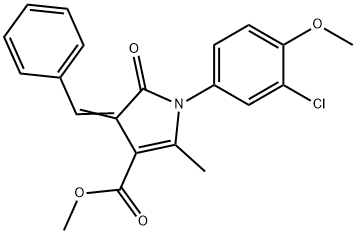 methyl 4-benzylidene-1-(3-chloro-4-methoxyphenyl)-2-methyl-5-oxo-4,5-dihydro-1H-pyrrole-3-carboxylate Structure