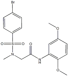 2-[[(4-bromophenyl)sulfonyl](methyl)amino]-N-(2,5-dimethoxyphenyl)acetamide Struktur