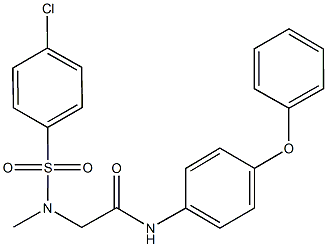 2-[[(4-chlorophenyl)sulfonyl](methyl)amino]-N-(4-phenoxyphenyl)acetamide 结构式