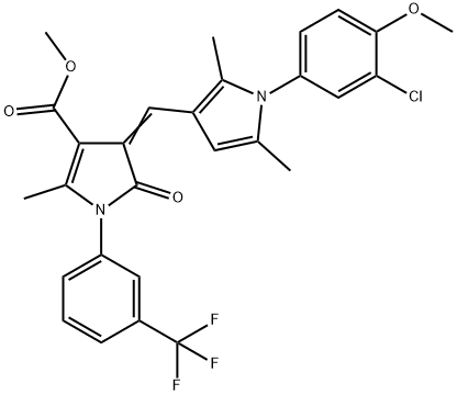 methyl 4-{[1-(3-chloro-4-methoxyphenyl)-2,5-dimethyl-1H-pyrrol-3-yl]methylene}-2-methyl-5-oxo-1-[3-(trifluoromethyl)phenyl]-4,5-dihydro-1H-pyrrole-3-carboxylate|