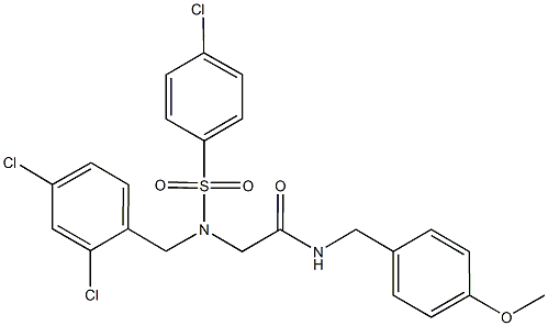 2-[[(4-chlorophenyl)sulfonyl](2,4-dichlorobenzyl)amino]-N-(4-methoxybenzyl)acetamide|