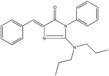 5-benzylidene-2-(dipropylamino)-3-phenyl-3,5-dihydro-4H-imidazol-4-one Struktur