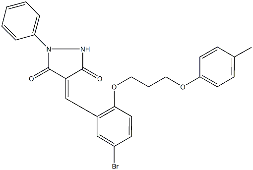 4-{5-bromo-2-[3-(4-methylphenoxy)propoxy]benzylidene}-1-phenyl-3,5-pyrazolidinedione|