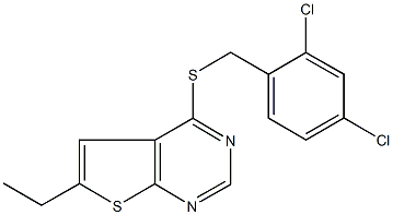 4-[(2,4-dichlorobenzyl)sulfanyl]-6-ethylthieno[2,3-d]pyrimidine Structure