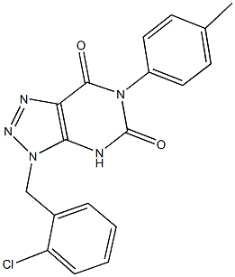 3-(2-chlorobenzyl)-6-(4-methylphenyl)-3H-[1,2,3]triazolo[4,5-d]pyrimidine-5,7(4H,6H)-dione,499141-04-7,结构式