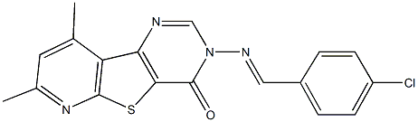 3-[(4-chlorobenzylidene)amino]-7,9-dimethylpyrido[3',2':4,5]thieno[3,2-d]pyrimidin-4(3H)-one|