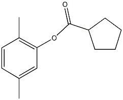 2,5-dimethylphenyl cyclopentanecarboxylate 化学構造式