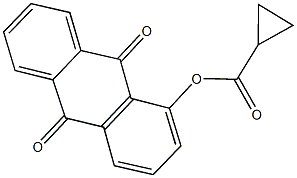 9,10-dioxo-9,10-dihydro-1-anthracenyl cyclopropanecarboxylate Structure