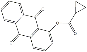 9,10-dioxo-9,10-dihydro-1-anthracenyl cyclopropanecarboxylate Struktur