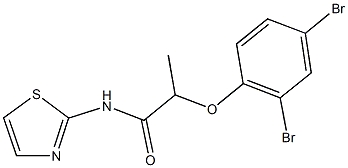 2-(2,4-dibromophenoxy)-N-(1,3-thiazol-2-yl)propanamide,499141-53-6,结构式