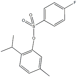 2-isopropyl-5-methylphenyl 4-fluorobenzenesulfonate 结构式