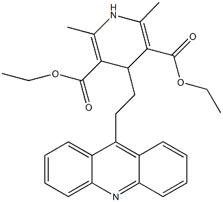 diethyl 4-[2-(9-acridinyl)ethyl]-2,6-dimethyl-1,4-dihydro-3,5-pyridinedicarboxylate Struktur