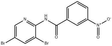 N-(3,5-dibromo-2-pyridinyl)-3-nitrobenzamide Struktur