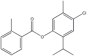 4-chloro-2-isopropyl-5-methylphenyl 2-methylbenzoate 化学構造式