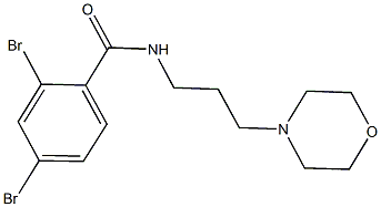 2,4-dibromo-N-[3-(4-morpholinyl)propyl]benzamide 结构式