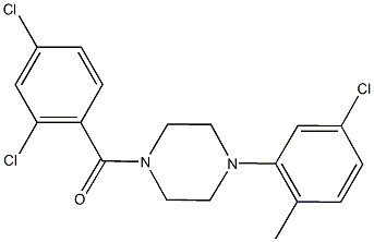 1-(5-chloro-2-methylphenyl)-4-(2,4-dichlorobenzoyl)piperazine Structure