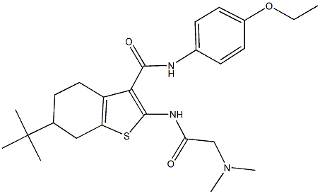6-tert-butyl-2-{[(dimethylamino)acetyl]amino}-N-(4-ethoxyphenyl)-4,5,6,7-tetrahydro-1-benzothiophene-3-carboxamide|