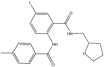 5-iodo-2-[(4-methylbenzoyl)amino]-N-(tetrahydro-2-furanylmethyl)benzamide|